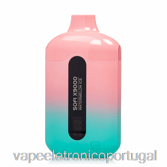 Vape Eletrônico Sofi X9000 0% Zero Nicotina Inteligente Descartável Melancia Gelo
